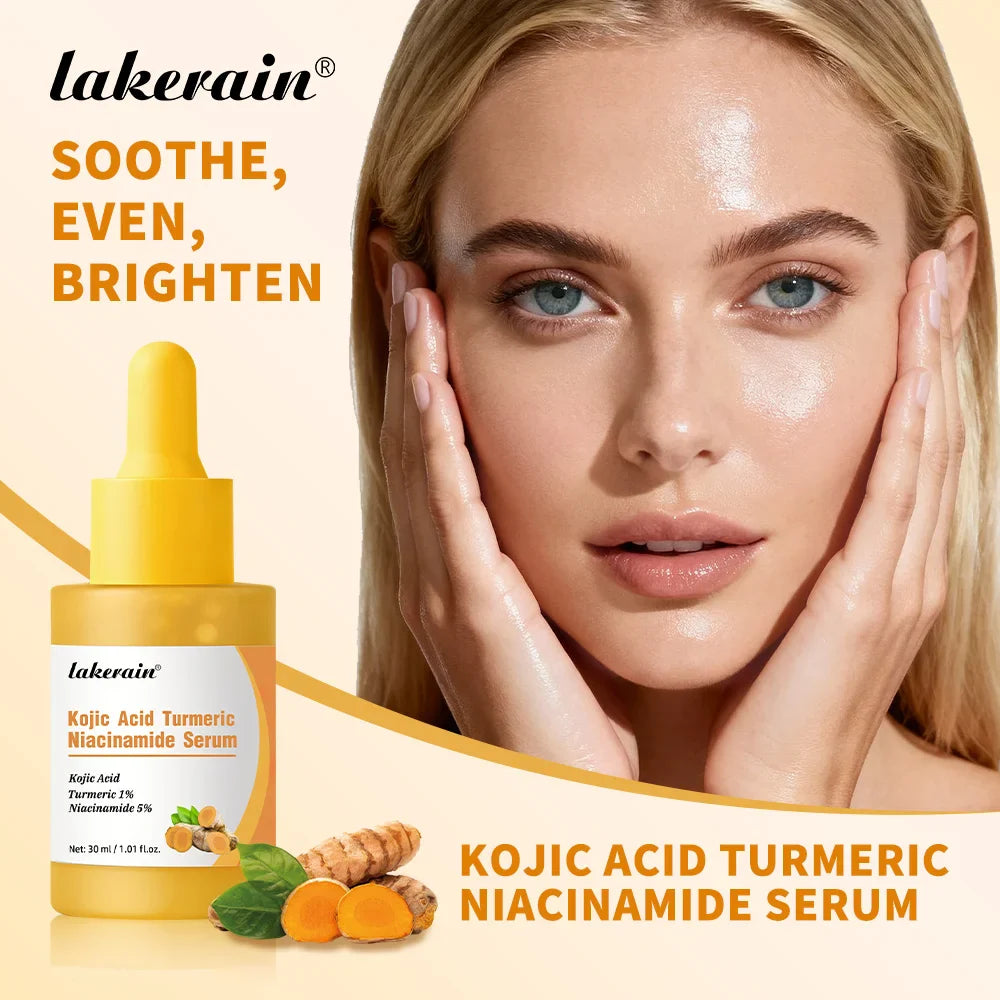 Lakerain Kojic Acid Turmeric Niacinamide Brightening Serum 30ml