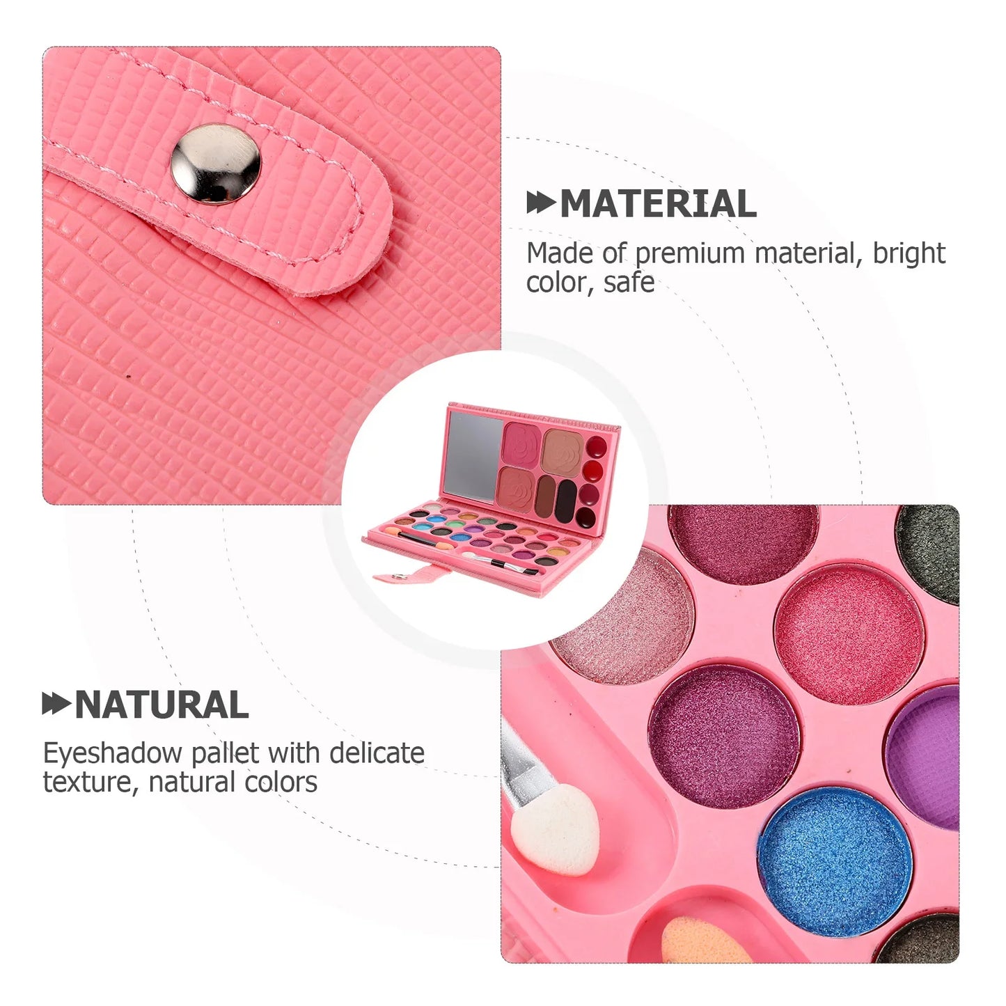 33-Color Eyeshadow Blush Makeup Kit with Mirror | Beginner Set