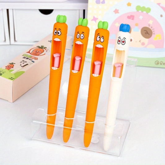 Multi-expression Radish Shaped Gel Pens Creative Fresh Stationery Peaceful Pleasures Health and Wellness
