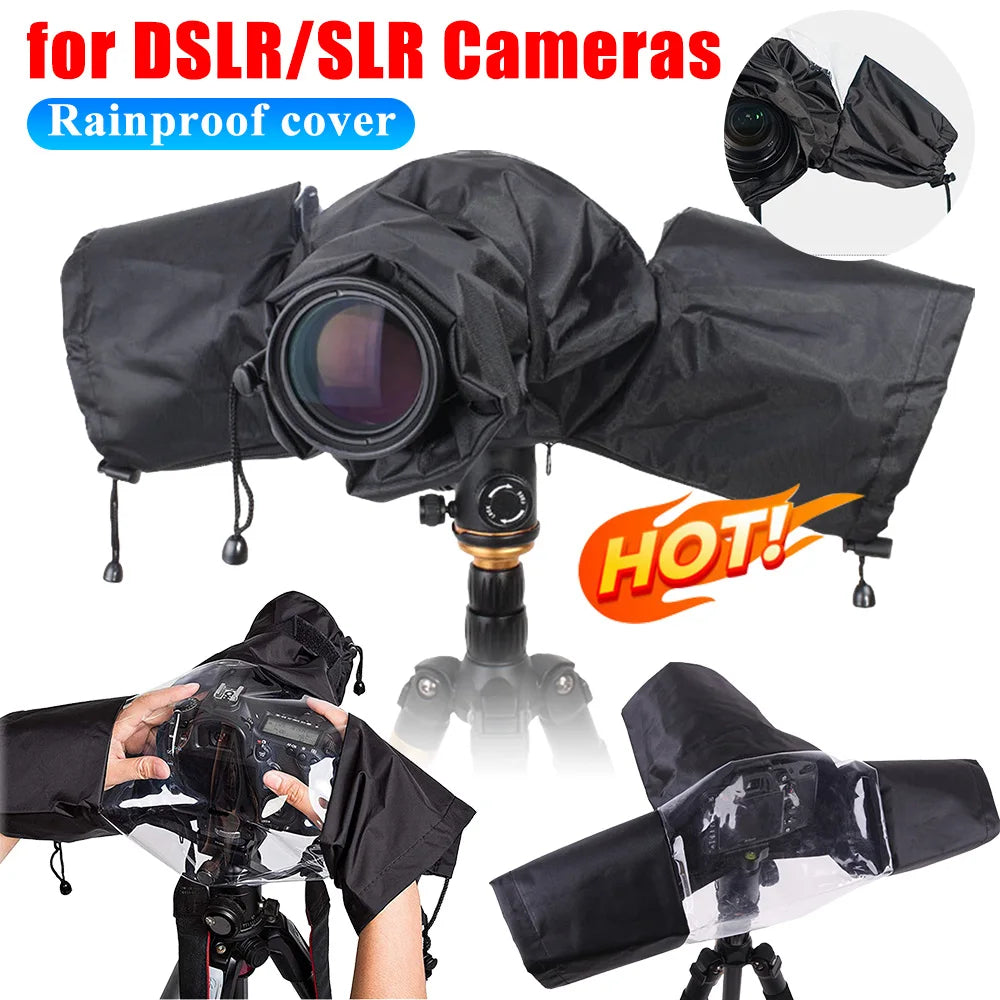 Waterproof Camera Rain Cover Raincoat Protector Portable Rainproof Accessories for Canon Nikon Sony Panasonic Fuji DSLR Camera Peaceful Pleasures Health and Wellness