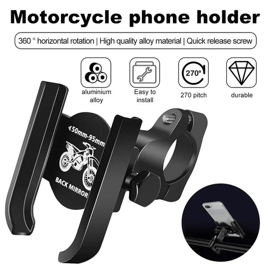 Aluminum Alloy Motorcycle Bike Phone Holder Handlebar Mount Handlebar Phone Mount Peaceful Pleasures Health and Wellness