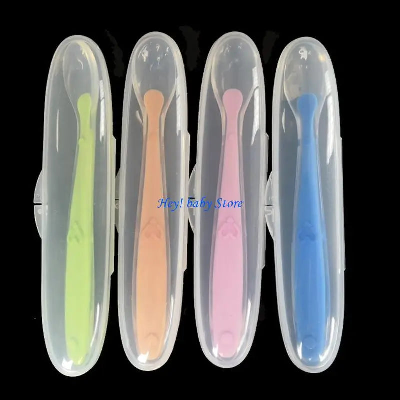 Baby Soft Silicone Spoon & Storage Box | BPA-Free Feeding