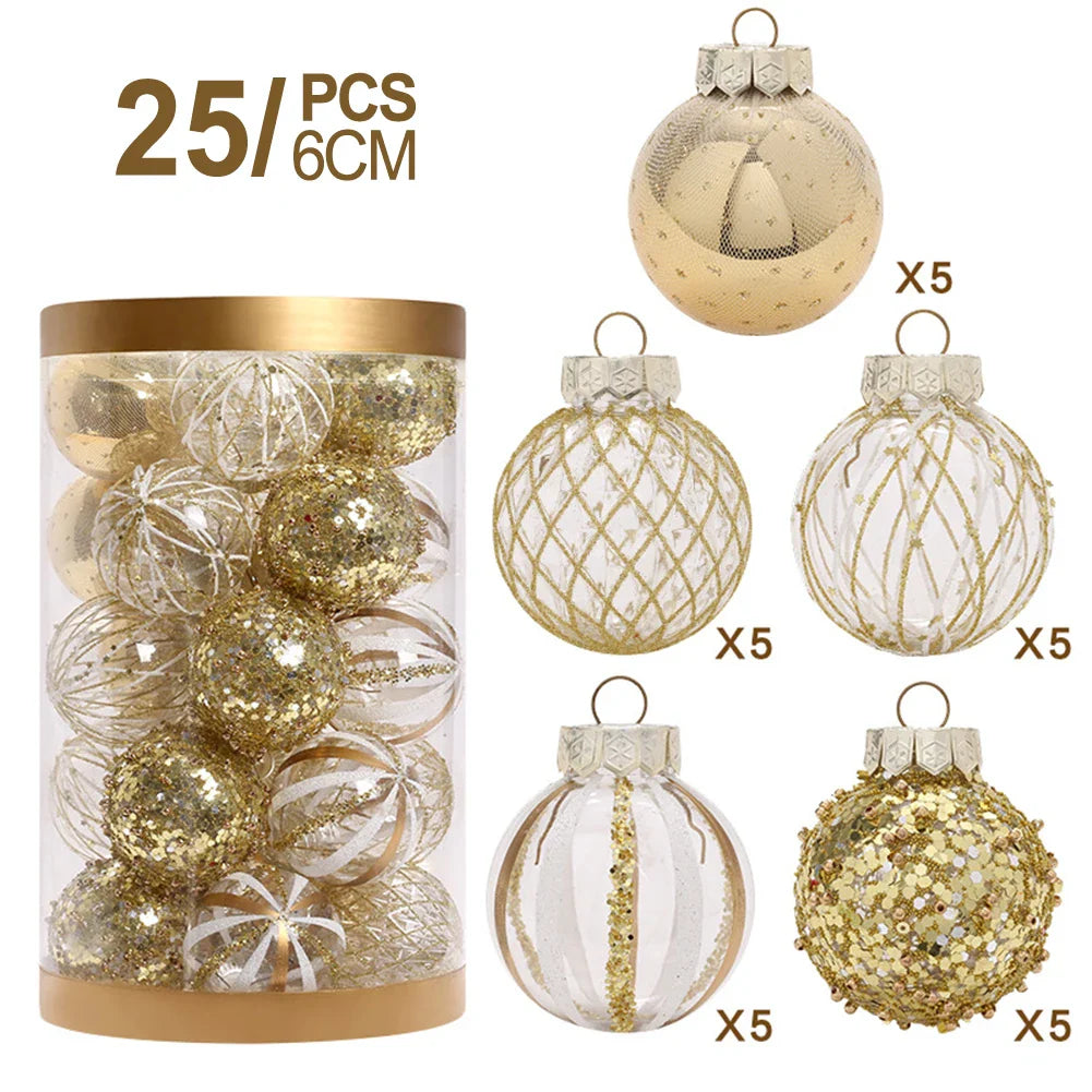 25-Pack Christmas Ball Ornaments | Indoor & Outdoor Holiday Decor