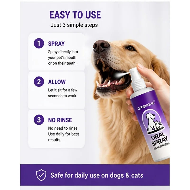 Pet Breath Spray – Fresh Oral Hygiene Mist for Dogs & Cats