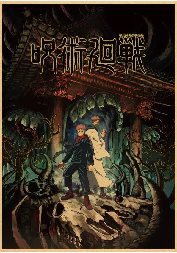 Jujutsu Kaisen Gojo Satoru Vintage Anime Canvas Wall Art Poster