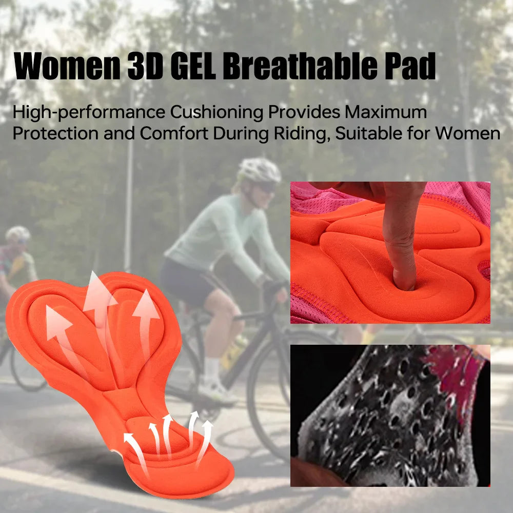 X-TIGER Women's 3D Padded MTB Cycling Underwear Shorts