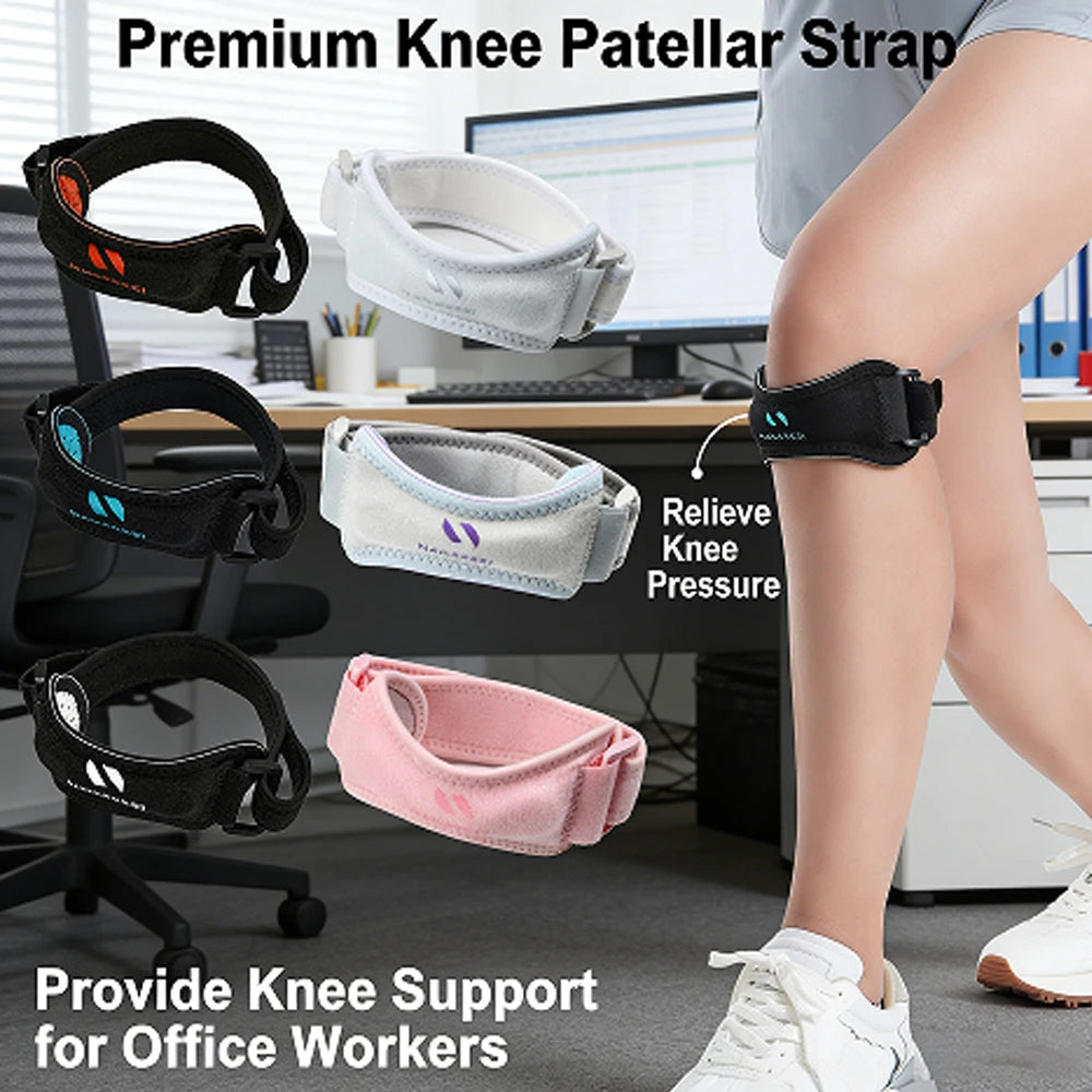1PCS Patella Knee Brace Adjustable Patellar Tendon Support Strap,Knee Stabilizer for Running,Hiking, Basketball,Sports Women Men Peaceful Pleasures Health and Wellness
