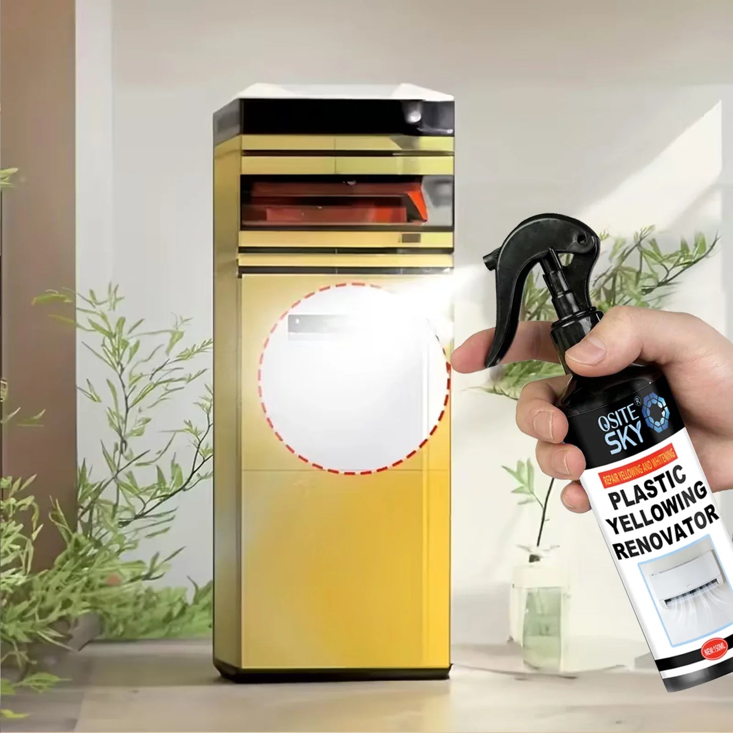 Plastic Yellowing Remover Spray – Headlights, AC & Surfaces