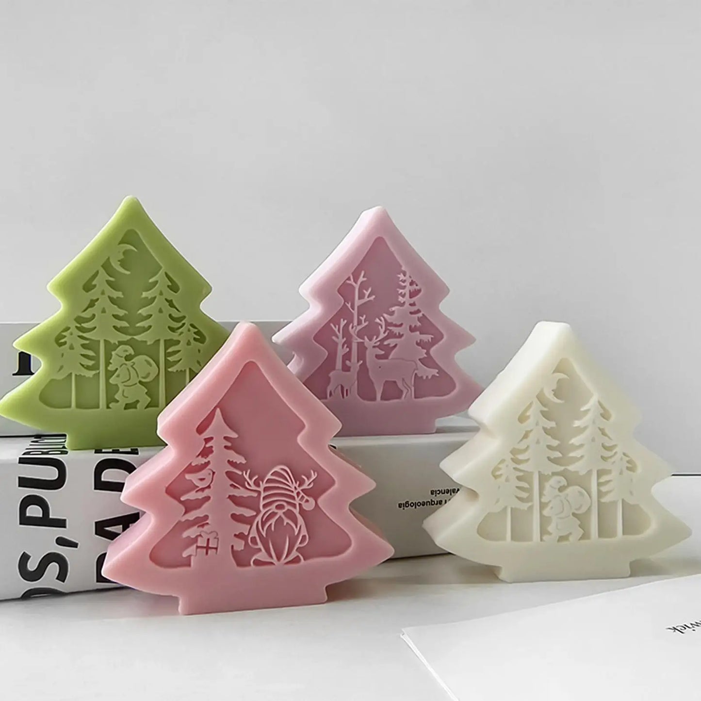 Christmas Silicone Molds For Candles Soap Making Tool Silicone Christmas Molds For Child Home Decor Holiday Festival Birthday Peaceful Pleasures Health and Wellness