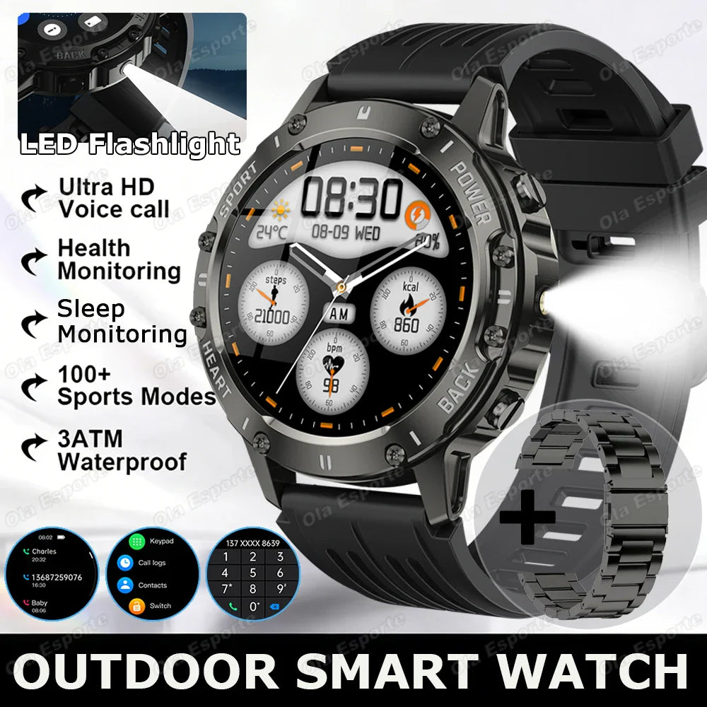 Ola Esporte Military Smartwatch | AMOLED, BT Call, 100+ Sports