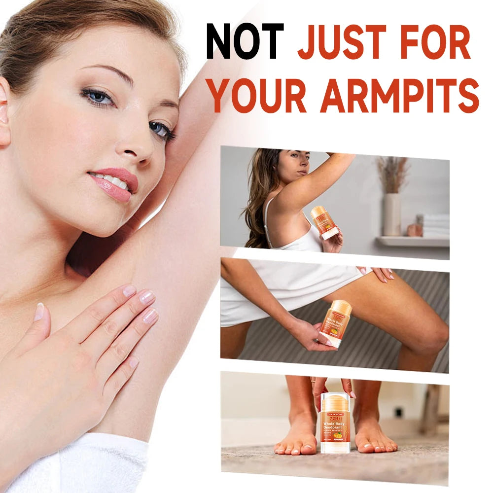 72 Hours Whole Body Deodorant Stick Anti Sweating Keep Drying Lasting Fragrance Remove Armpit Odor Underarm Refresh Sticks Peaceful Pleasures Health and Wellness