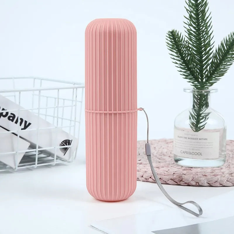 Travel Toothbrush & Toothpaste Storage Case | Portable Cup