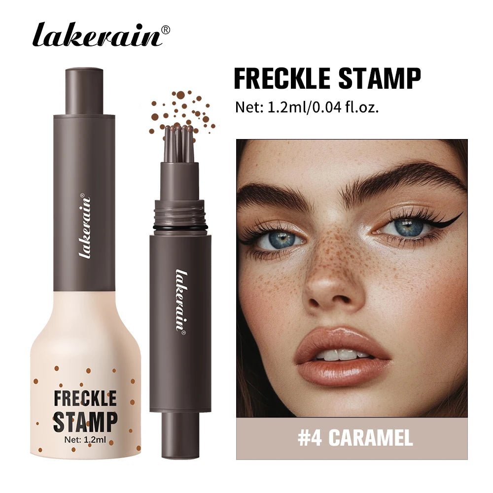 Liquid Air Cushion Freckle Stamp Pen Five-point Head Freckle Natural Simulation Fake Dot Spot Pen Waterproof Lasting Makeup Peaceful Pleasures Health and Wellness 4Caramel