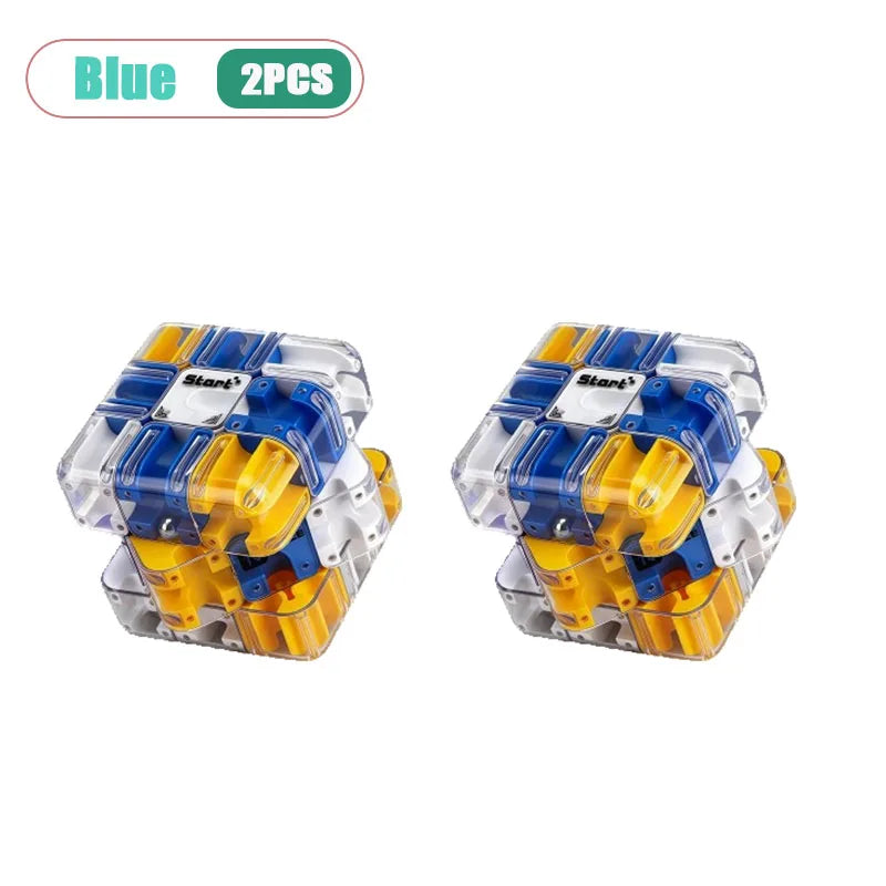 Transparent Magnetic Maze Cube | 3D Brain Teaser Fidget Puzzle