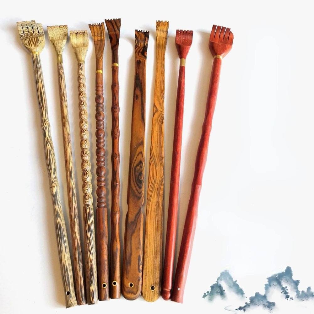 Wooden Back Scratcher Wood Back Scraper Scratching Hot Sell Massager Backscratcher Body Massage Bamboo Peaceful Pleasures Health and Wellness