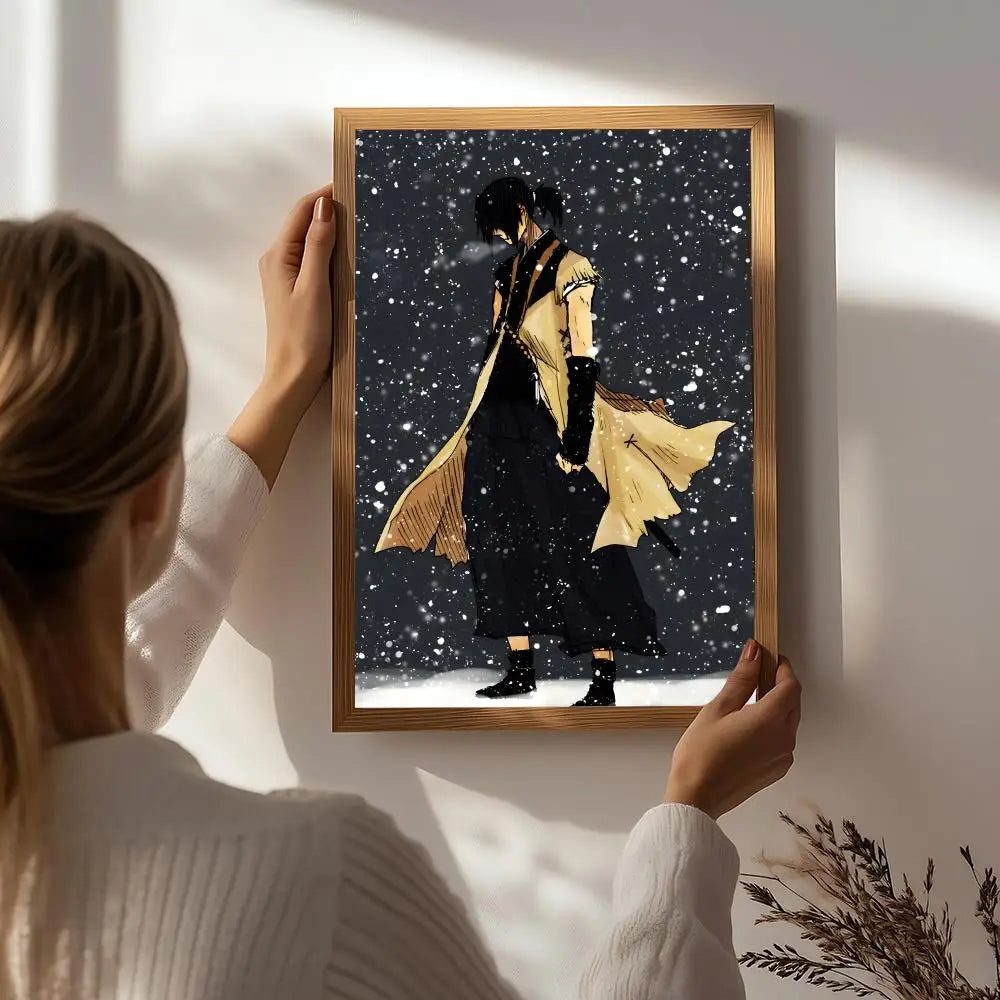 Movie S-Sword of the Stranger Poster HD Self Adhesive Waterproof Wall Art Ideal for Home Office Dorm Bedroom Great Gift Peaceful Pleasures Health and Wellness White6 50X70cmNoframe