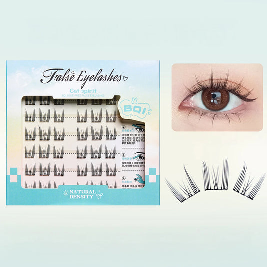 Glue-Free Wispy Cluster Lashes | Cat Eye Extensions 6 Rows Cluster Lash Extensions Peaceful Pleasures Health and Wellness style 1