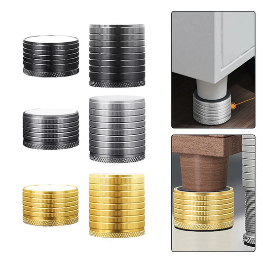 Adjustable Furniture Leg Risers | Aluminum Bed & Table Height Booster Furniture Leg Risers Oasis Select