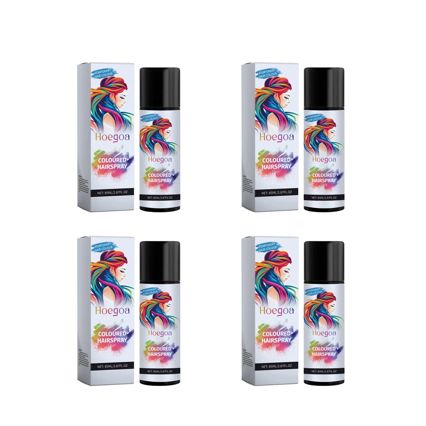 HOEGOA Temporary Black Hair Dye Spray – Cover Grey Hair