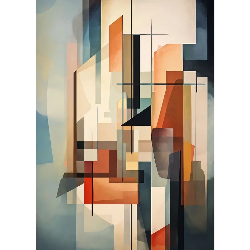 Abstract Bohemian Geometric Shapes Abstract Landscape Line Poster Printed Canvas Painting Wall Art Pictures Home Decor Gift Peaceful Pleasures Health and Wellness 12 40x60cm