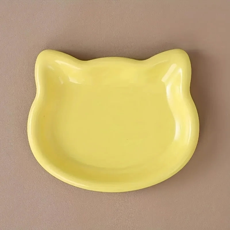 4-Color Cat Food Bowl – Whisker-Friendly Dish for Small Cats