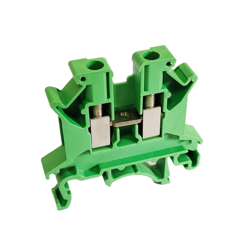 10/50/100PCS UK2.5B DIN Rail Terminal Block Screw Clamp Connector UK2.5 2.5mm² Cable Electrical Connector Peaceful Pleasures Health and Wellness UK2.5B-Green 100PCS