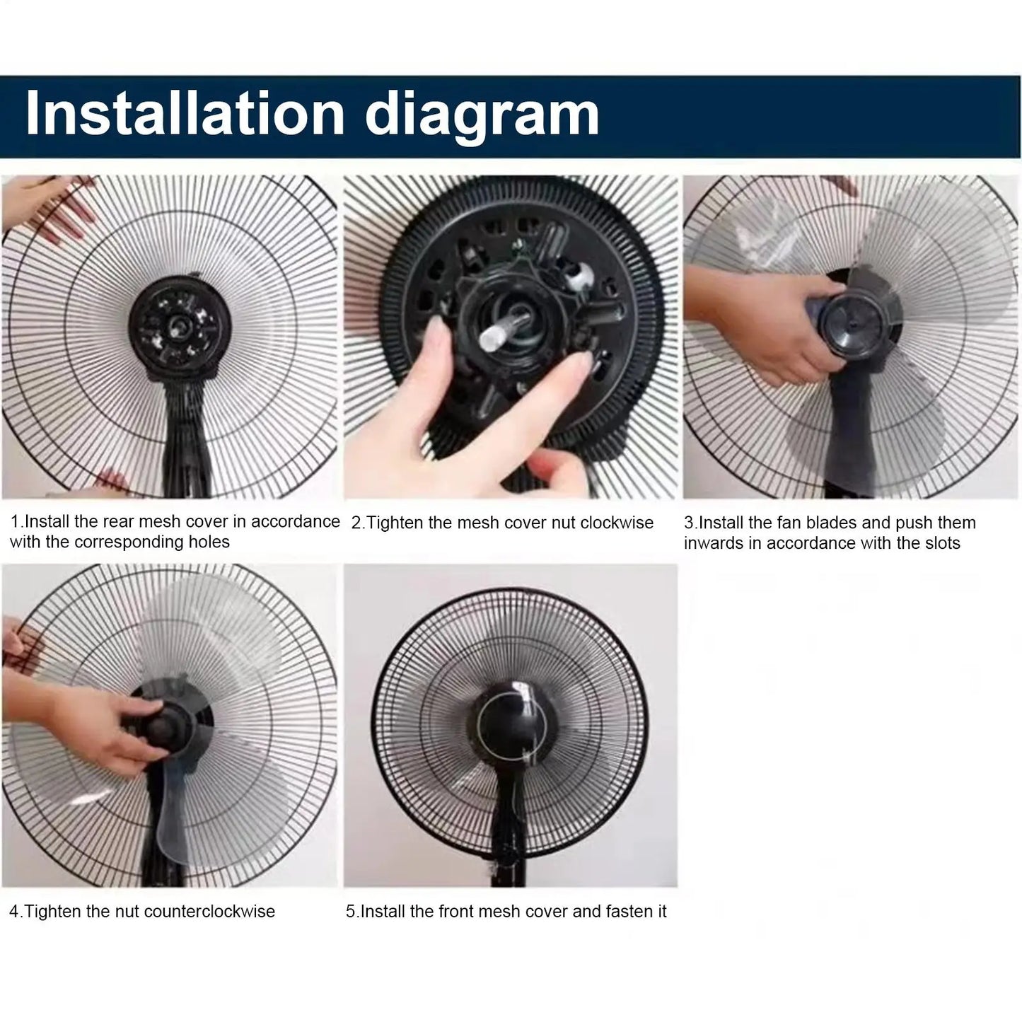 16-Inch 3-Blade Plastic Fan Blade Replacement | Floor & Table Fans