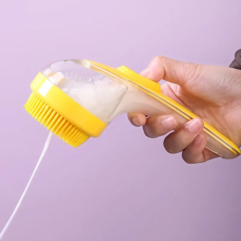 Long Handle Silicone Pet Bathing Brush for Dogs & Cats Pet Grooming Brush Peaceful Pleasures Health and Wellness