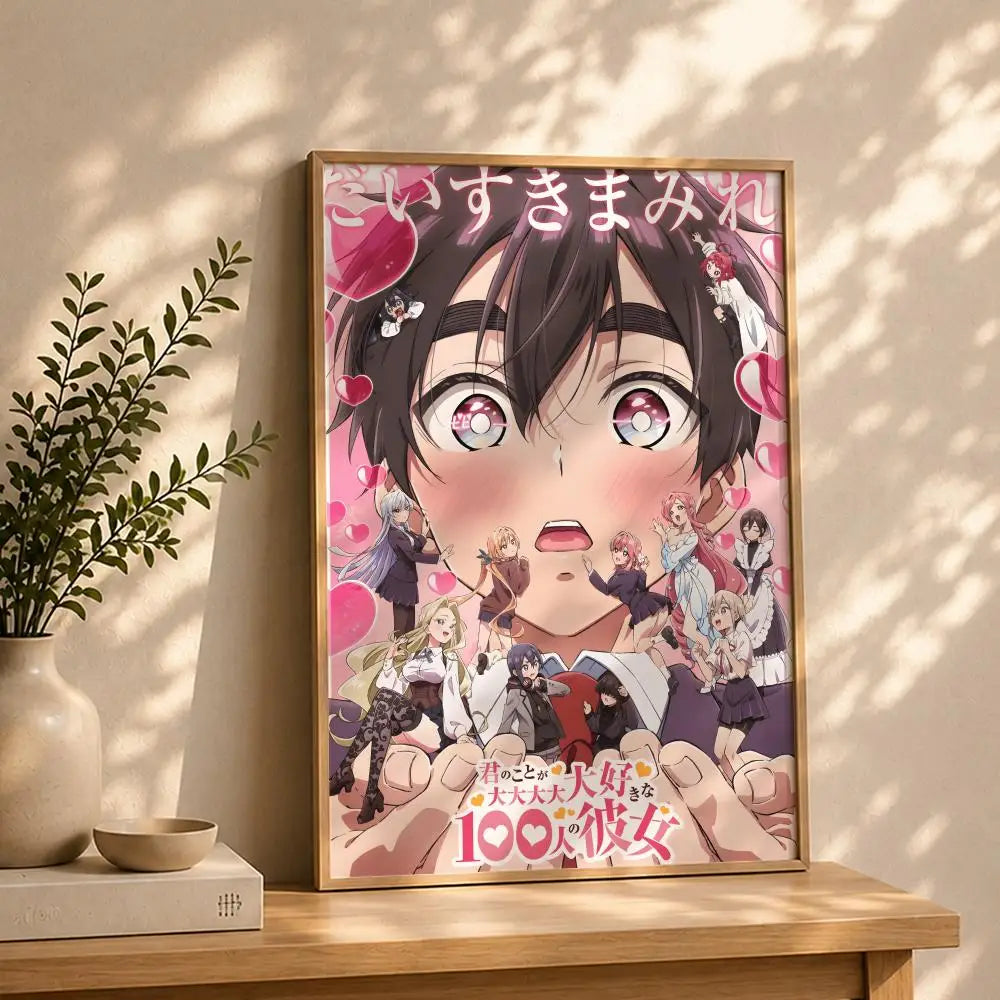Anime Hyakkano HD Poster – Self-Adhesive Waterproof Wall Art Anime Wall Poster Peaceful Pleasures Health and Wellness White15 50X70cmNoframe