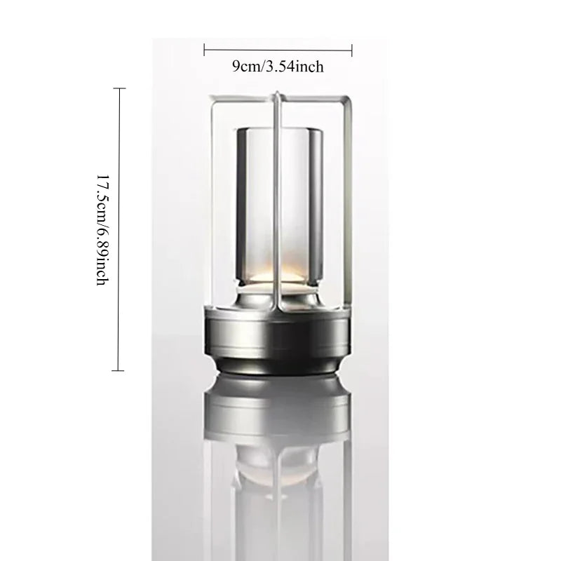 RTONTR Crystal Table Lamp | Rechargeable Touch Dimmable LED Light