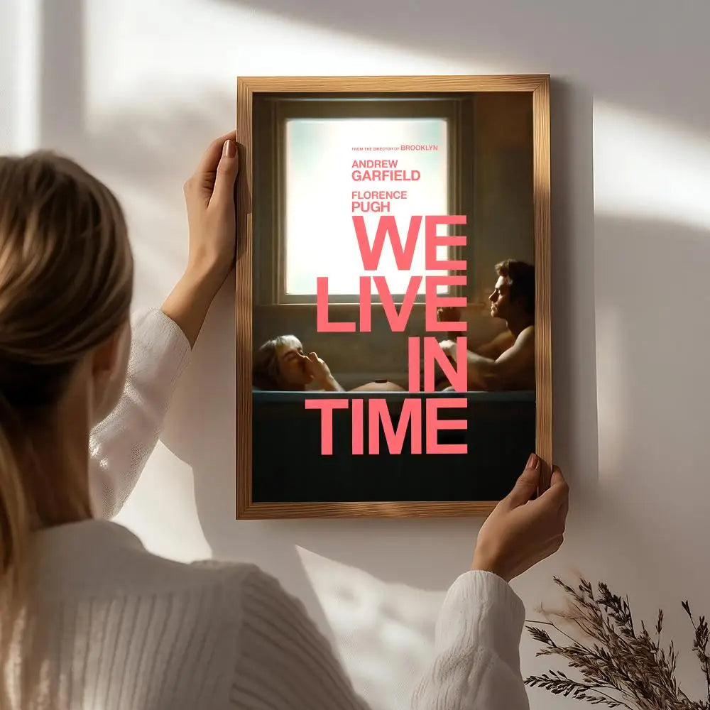 We Live in Time Movie Poster – HD Self-Adhesive Wall Art Movie Wall Poster Peaceful Pleasures Health and Wellness White6 50X70cmNoframe
