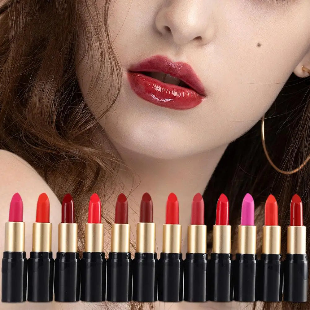 Matte Velvet Lipstick – Long-Lasting Waterproof | 12 Shades