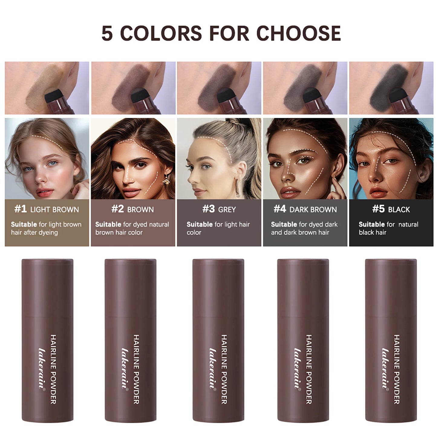 Hair Building Repair Stick Pen Fibers Hair Instantly Thicker Fuller Looking Hair 6 Shades for Men & Women Peaceful Pleasures Health and Wellness