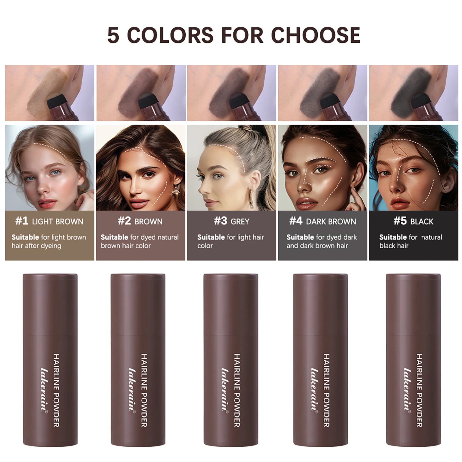 Hairline Powder Waterproof And Anti-Sweat Filling Artefact Repair Seam Finishing Cover Powder Shade Natural Toning Powder Peaceful Pleasures Health and Wellness