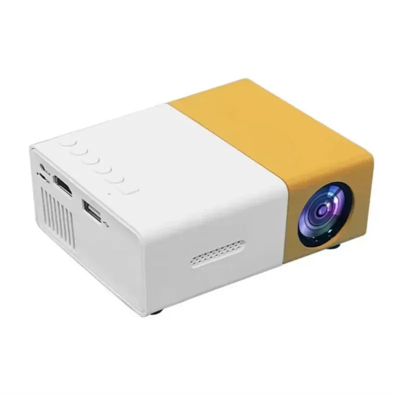 Portable Mini Projector with Full HD 1080P Support -Includes Remote Control, USB-Powered, Ideal for Smartphones, and USB Devices Peaceful Pleasures Health and Wellness Bright Yellow