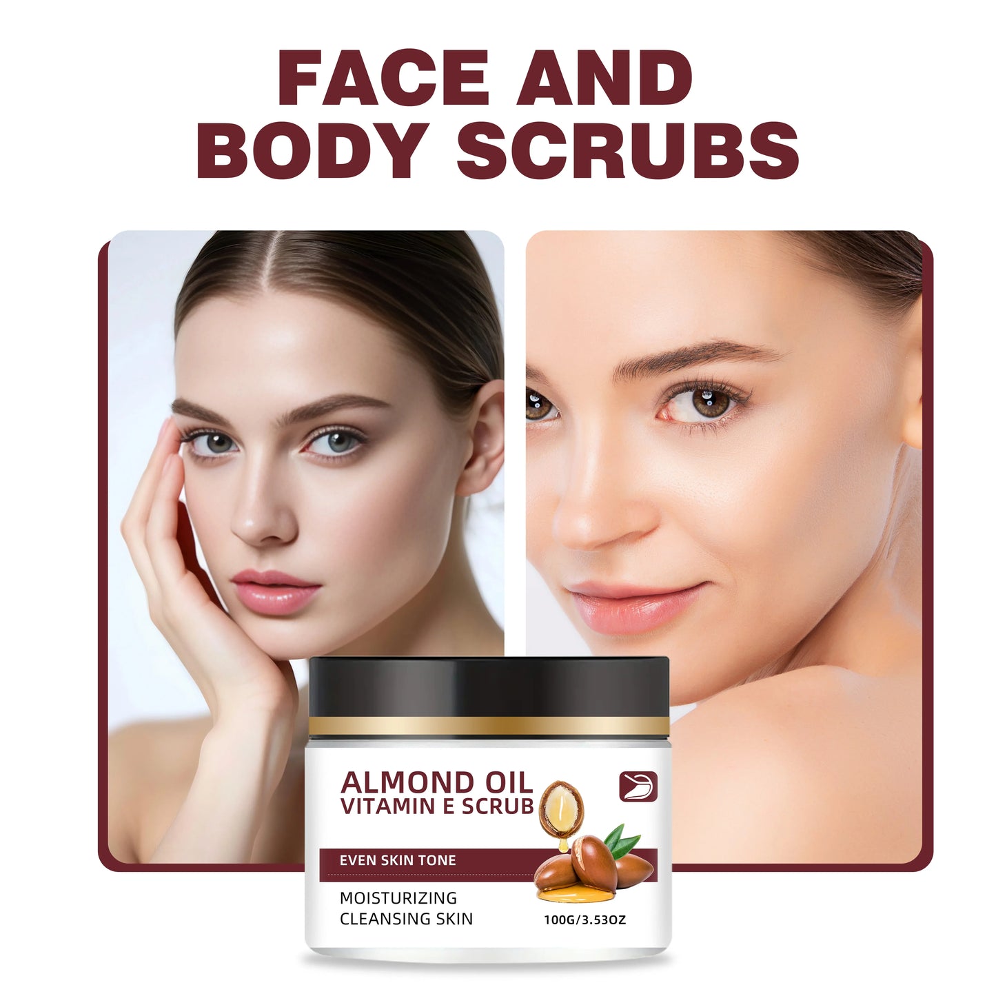 Ottilavie Almond Oil & Vitamin E Exfoliating Body Scrub