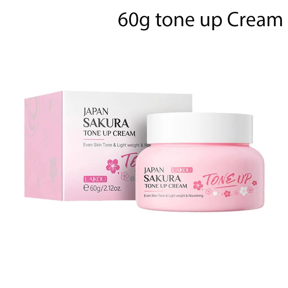 Facial Moisturizer Tone-up Face Cream,Sakura Essence Glow Moisturizer Hydrating Smooth Dry Skin Nourishing Skin Care 60g Peaceful Pleasures Health and Wellness 60g