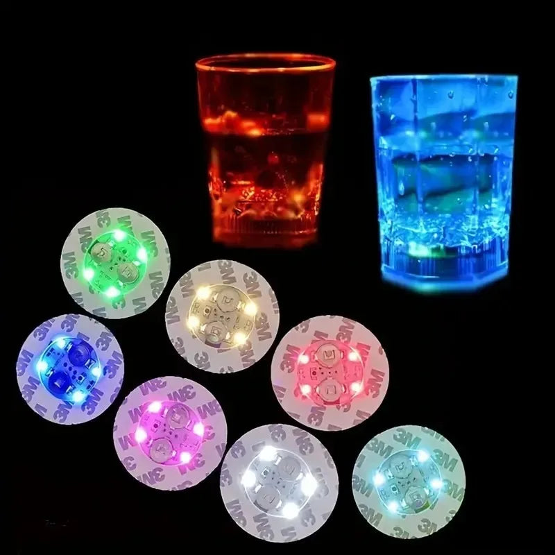 LED Flashing Drink Coasters | Glowing Cup Base for Party & Events