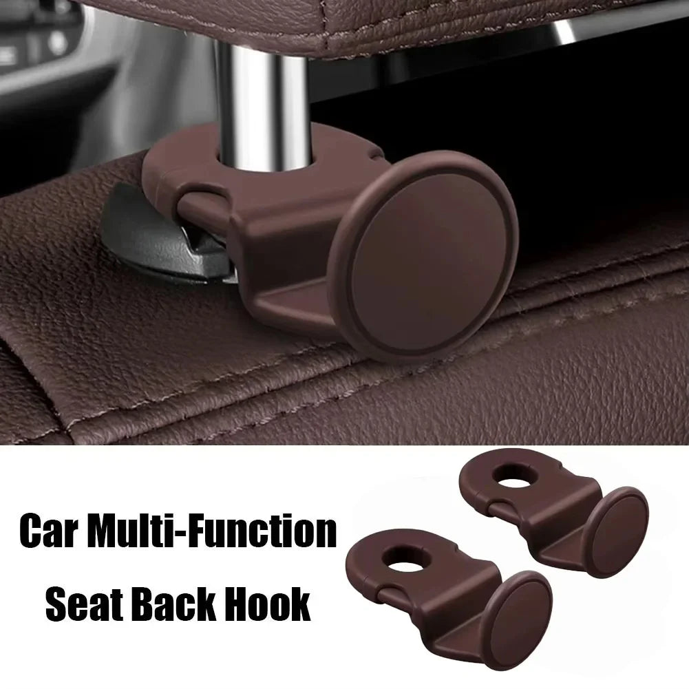 Car Headrest Hooks 2-Pack | Bag & Coat Organizer for Auto