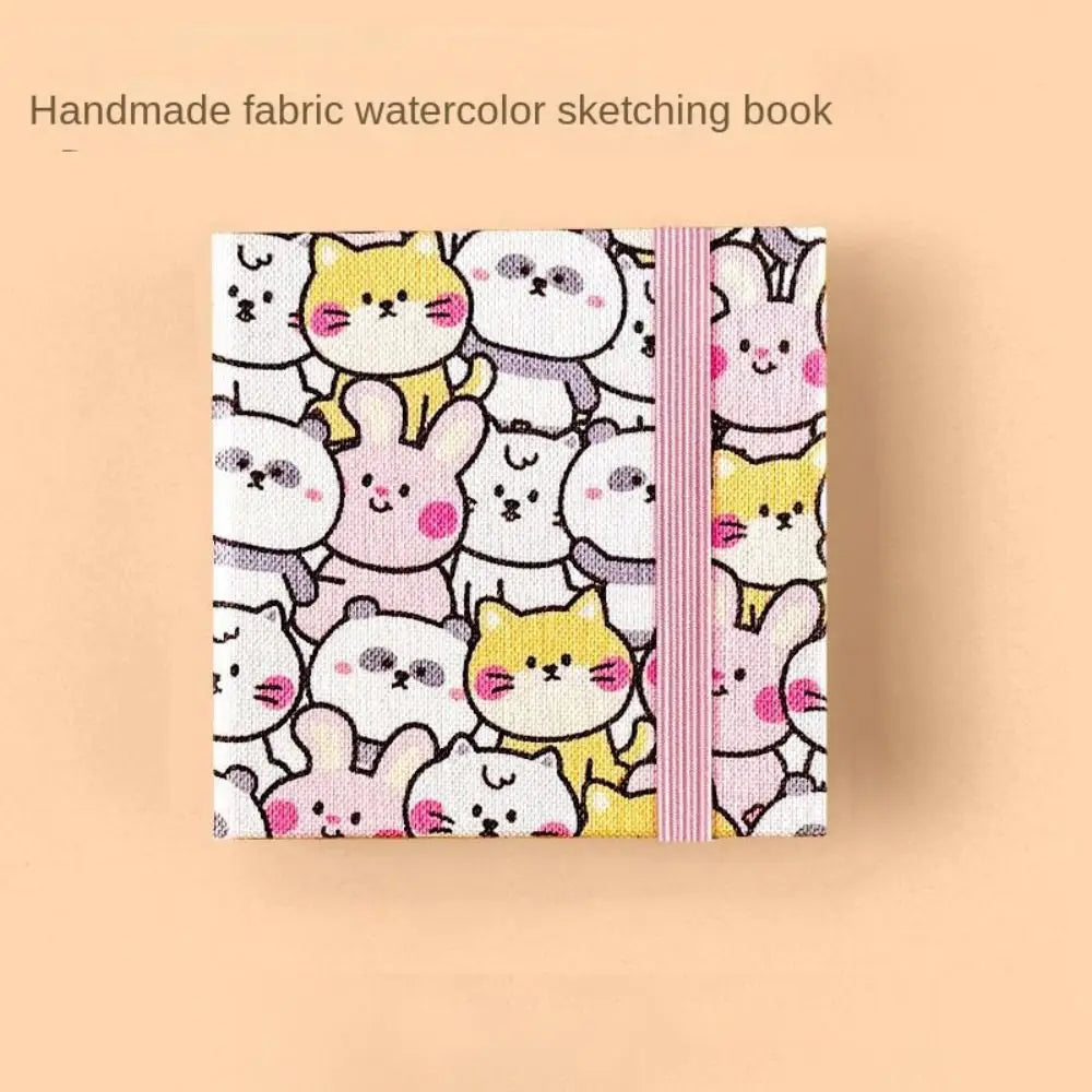 Mini Fabric Watercolor Sketchbook | 20 Sheets 300GSM Square