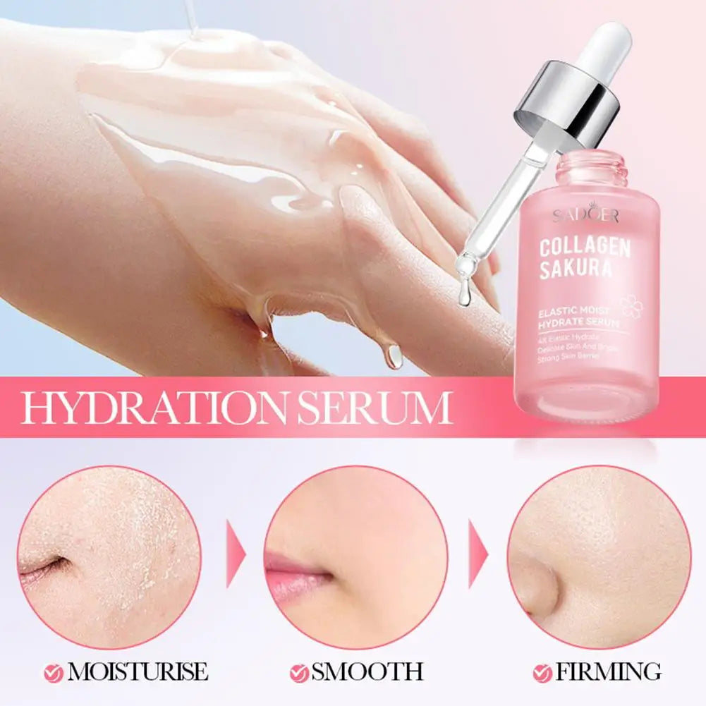 Collagen Face Serum Moisturizing Nourishsing Brighten White Lift Firming Smoothing Facial Beauty Skin Care Products 30ML Peaceful Pleasures Health and Wellness