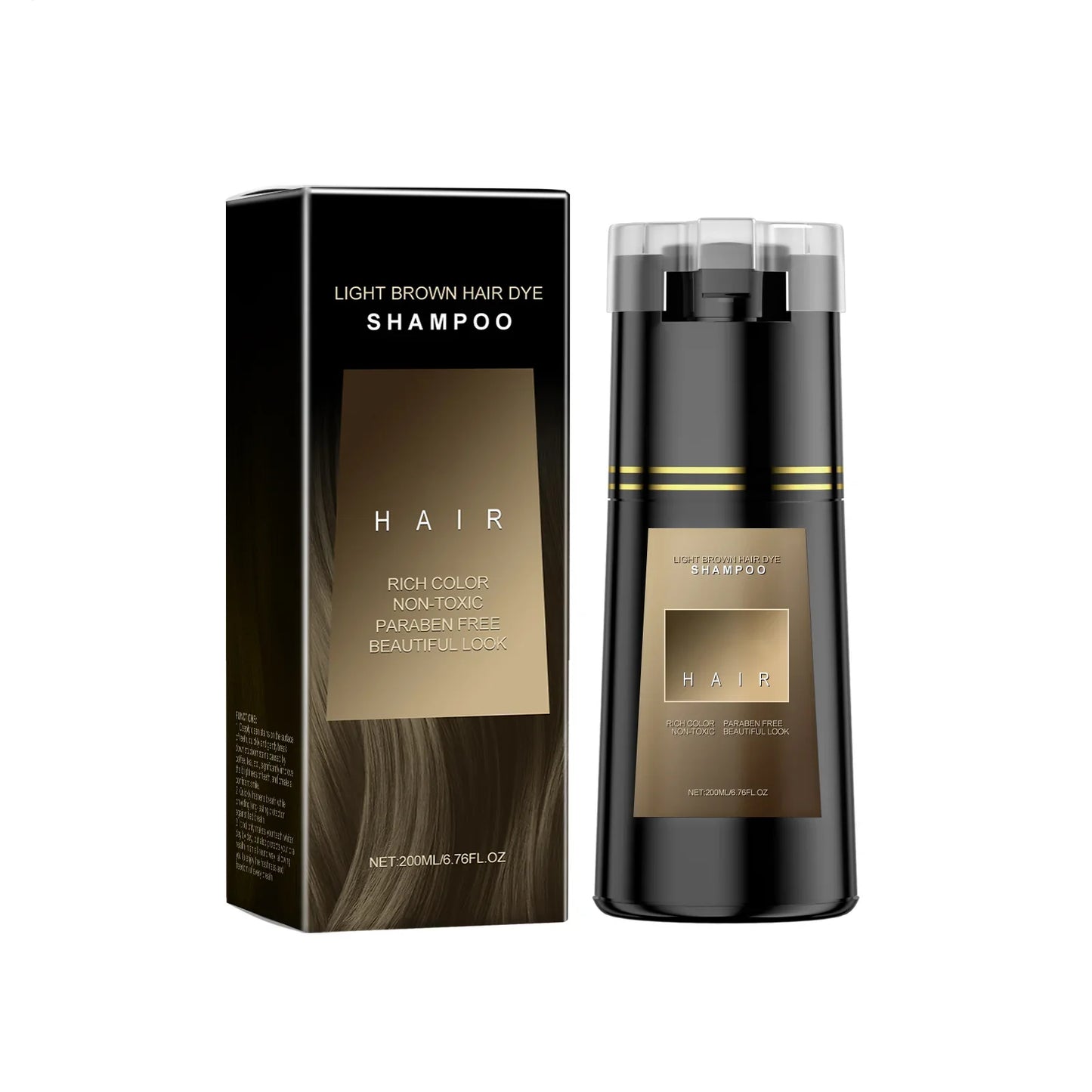 Plant Extract Hair Color Shampoo – 2-in-1 Dye & Cleanse