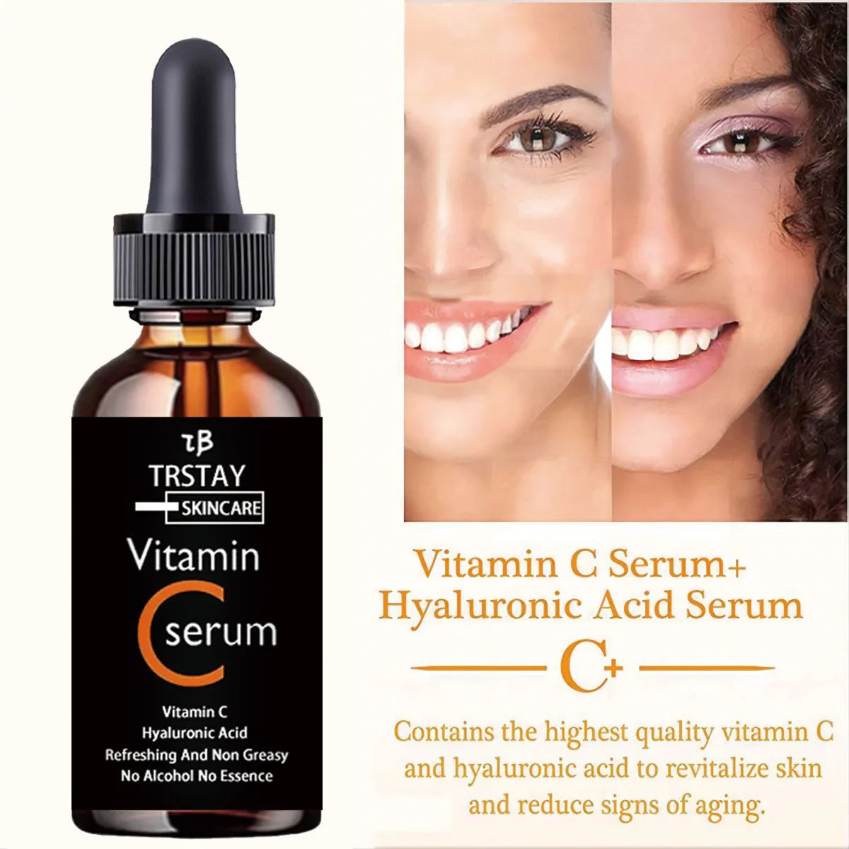 TRSTAY Vitamin C Face Serum – Brightening & Hyaluronic Acid