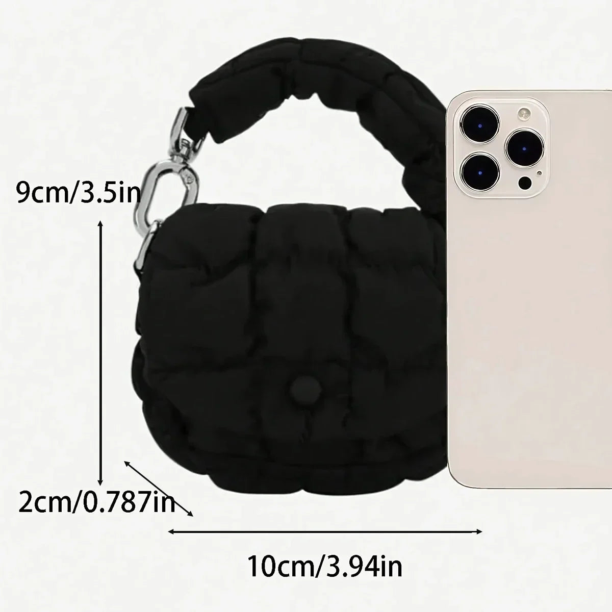 Black Mini Cloud Waist Pack | Nylon Fanny Bag with Coin Purse Mini Waist Pack Peaceful Pleasures Health and Wellness