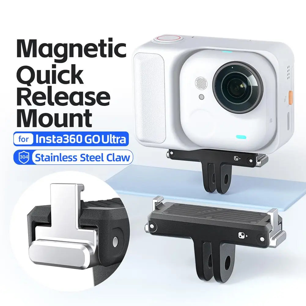 For Insta360 Go Ultra Magnetic Quick-Release Base For Metal Surfaces, Expandable Mounting Adapter Bracket For Camera Accessories Peaceful Pleasures Health and Wellness