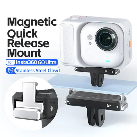 For Insta360 Go Ultra Magnetic Quick-Release Base For Metal Surfaces, Expandable Mounting Adapter Bracket For Camera Accessories Peaceful Pleasures Health and Wellness