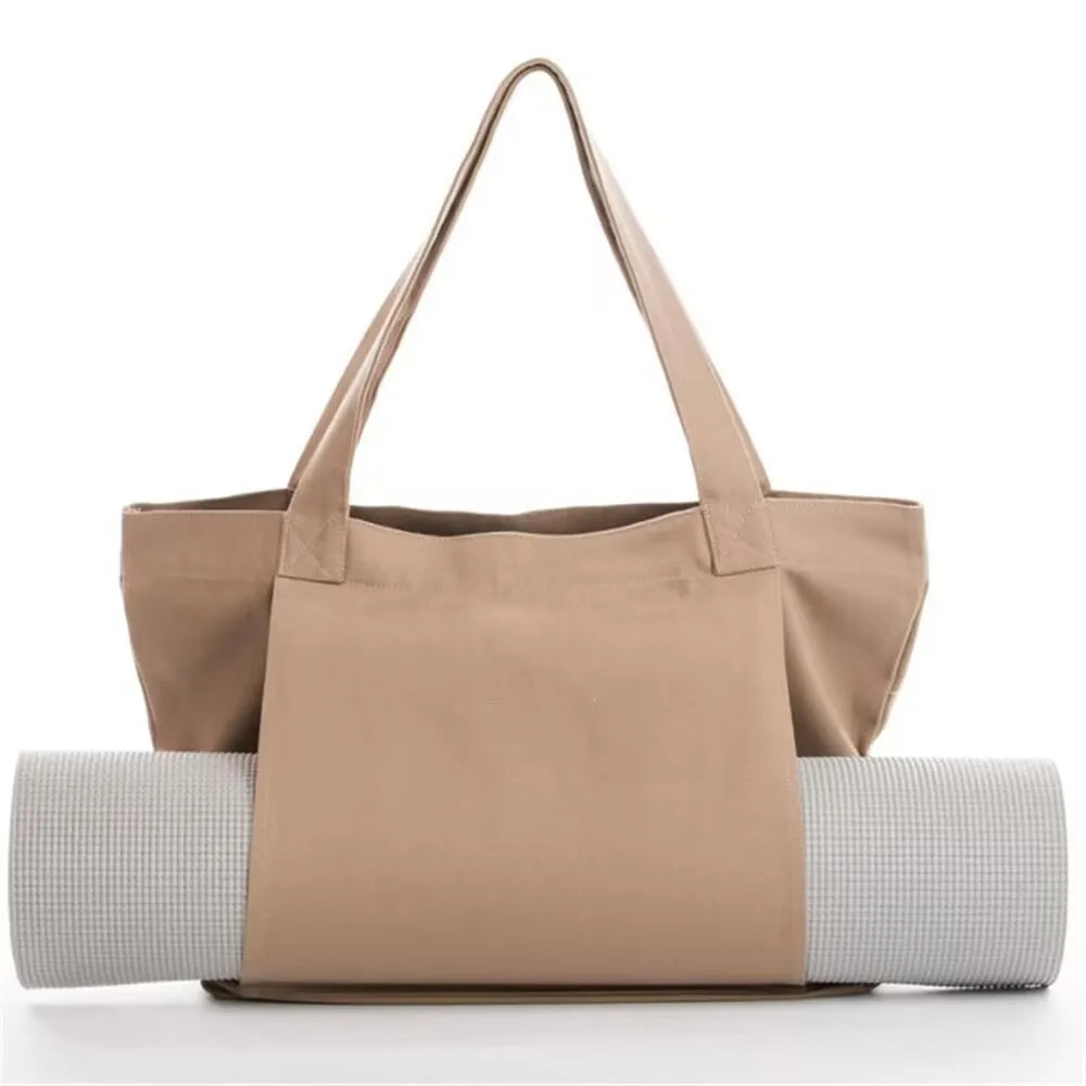 Canvas Crossbody Yoga Mat Bag with Padded Straps – Lightweight