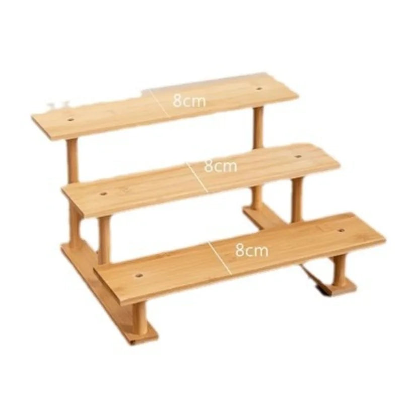 3-Layer Bamboo Desktop Shelf | Plant & Décor Storage Rack