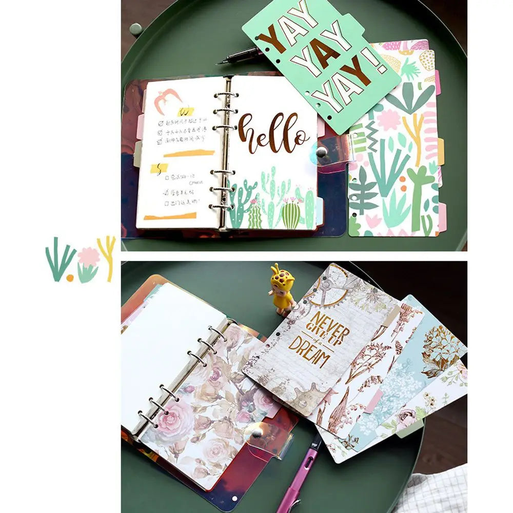 Notebook Binders Category Page Tab Binder Index Page Binder Indexing Cards Loose Leaf Separator Page Binder Index Dividers Peaceful Pleasures Health and Wellness