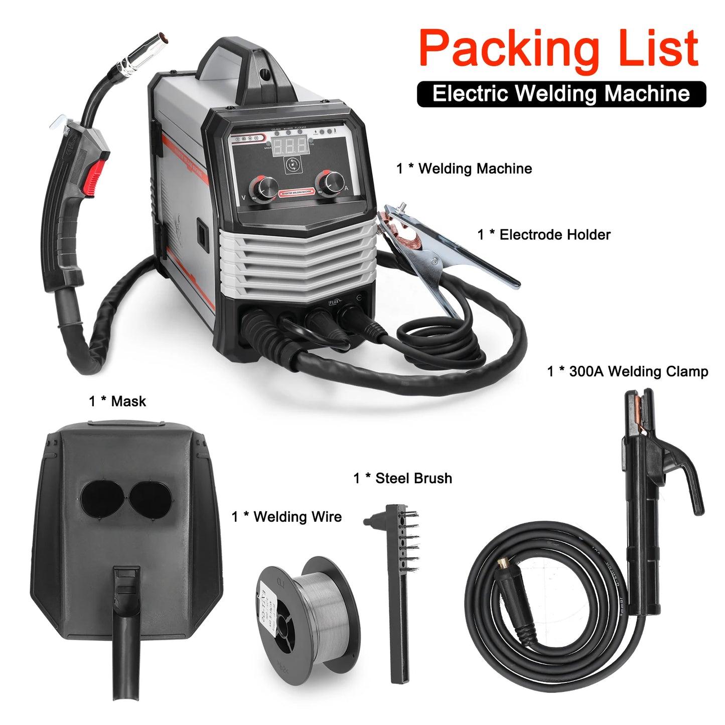 MIG MMA MAG TIG-160C Inverter Welders Electric Welding Machine Equipment Intelligent Welders 4in1/2in1/Welding Wire(optional) Peaceful Pleasures Health and Wellness 4in1 MIG MMA MAG TIG